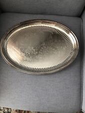 Currier and Ives The Season Of Blossoms Silverplate Oval Tray Gorham EP YC733 picture