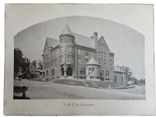 Vintage Old Book Page Photo of the Y.M.C.A. Building c.1900 Location Unknown picture