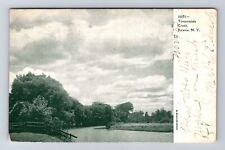 Batavia NY-New York, Tonawanda Creek, Scenic Bankside View Vintage Postcard picture