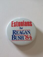 Rare Original Estonians for REAGAN BUSH ‘84 Vintage Political Pinback Button P picture