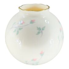 Vintage Lenox Rose Manor Porcelain Ceramic Round Vase Bowl Made In USA Flowers picture