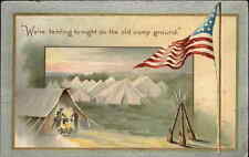 Winsch Civil War Memorial Day Bayonets Camping c1910 Vintage Postcard picture