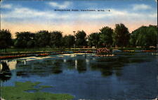 Morehouse Park ~ Owatonna Minnesota ~ 1940s linen postcard picture