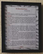 “The Hymn Book Prayer” poetic wall art. 8”x10”.  A Medley of Gospel Hymns. picture