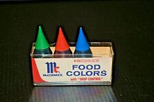Vintage McCormick Food Colors Coloring Plastic Box MCM Kitchen Prop Refillable picture