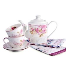 English Rose Bone China Tea Set of 5 for 2 persons + Free Towel picture