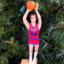 Tom Gugliotta Washington Bullets Basketball NBA Xmas Tree Ornament vtg Jersey 24 picture