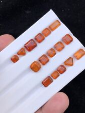 35 Crt / 16 Piece / Natural Color Hessonite Garnet Fancy Faceted,natural Cloudy picture