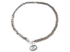 Heavy Sterling Michael Dawkins Choker with Mabe pearl pendant picture
