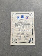 US Army 508th Airborne Regiment Combat Team Novelty Certificate (V17 picture