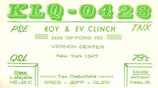 Vernon Center New York KLQ-0423 QSL Radio Postcard picture