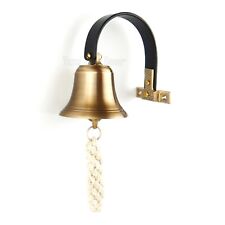 Brass Shopkeeper's Bell Antique Style Door Entry Dinner Bell Wall Mounted  picture