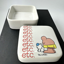 1980 Vintage ZIGGY etc. by Tom Wilson Ceramic Lidded Trinket / Stash Box Japan picture