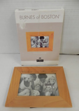 WOOD LASERED PHOTO FRAME - NEW IN BOX - BURNES OF BOSTON - FOR 4 X 6 PHOTO picture