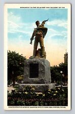 Galveston TX-Texas, Monument To The Soldiers And Sailors Vintage Postcard picture