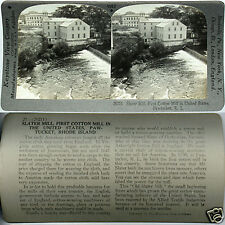 Keystone Stereoview Slater Cotton Mill, Pawtucket, RI of 600/1200 Card Set #1192 picture