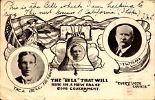 RARE UDB POLITICAL ELECTION POSTCARD-T.A. BELL FOR CALIFORNIA GOVERNOR BK70 picture