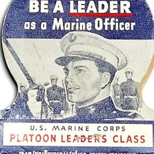 US Marines Corps Matchbook Cover Vintage 1960s Platoon Leaders Class Advertising picture