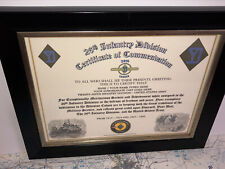 26TH INFANTRY DIVISION / COMMEMORATIVE - CERTIFICATE OF COMMENDATION picture