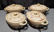 Temp-tations Mini Covered Oval Casserole Baker Set - Old World - ONE PAIR of TWO picture