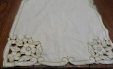 Vintage Linen Dresser Scarf/ Table or Buffet RunnerEmbroidery Cutwork  14
