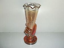 Rare vintage JAIN brand beautiful glass flower vase of 60's made in India. picture