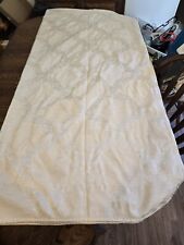 Large Vintage Cream Color Tablecloth 116