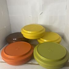 Set Of 5 Vintage Tupperware 1206 & 1336 Seal N Serve Bowls w Lids Multiple Color picture