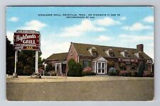 Knoxville TN-Tennessee, Highlands Grill Advertising, Antique, Vintage Postcard picture