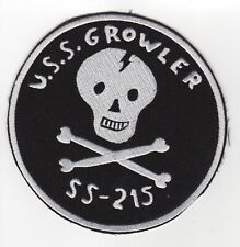USS Growler SS 215 - Skull & Cross Bones  5 inch FE - BCP b814 Submarine Patch picture