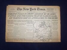 1945 MARCH 18 NEW YORK TIMES -COBLENZ FALLS IN SWIFT ASSAULT BY 3D ARMY- NP 6669 picture