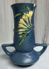 Vintage Roseville Pottery Delft Blue Freesia Vase Shape 119-7 Flower Vase As-Is picture