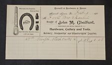 1901 John M Ghalfant Hardware Cutlery Tools Illustrated Billhead Kennett Sq, PA picture