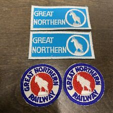 LOT OF 4 GREAT NORTHERN RAILROAD MOUNTAIN GOAT LOGO BLUE 4.5