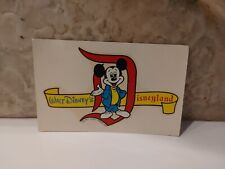 Vintage WALT DISNEY'S DISNEYLAND TRAVEL DECAL STICKER Mickey Mouse picture