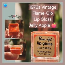Rare 1970s Flame-Glo LIP GLOSS Jelly Apple POT / CUBE HTF Pre-owned Mostly Full picture