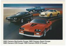 1985 Chevrolet Camaro IROC-Z, Z-28, Sport Coupe & Berlinetta Dealer Postcard VG+ picture