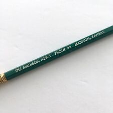 c. 1950s The Madison News Kansas Newspaper Green Wood Pencil Unsharpened picture