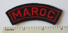 MAROC -  1950s Vintage FRENCH ARMY MOROCCO NORTH AFRICA Shoulder TAB PATCH picture