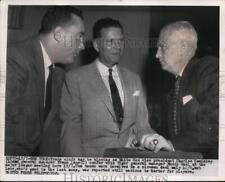 1954 Press Photo White Sox Charles Comiskey and Frank Lane and Tigers Muddy Ruel picture