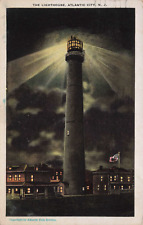 Vtg Postcard The Lighthouse Night Atlantic City NJ Z00339 picture