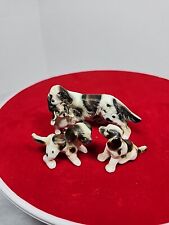 Vintage Cocker Spaniel Dog family Figurines Bone China Mom Puppies Miniature 2