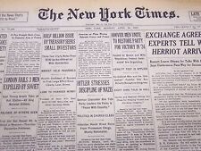 1933 APRIL 24 NEW YORK TIMES - HITLER STRESSES DISCIPLINE OF NAZIS - NT 5243 picture