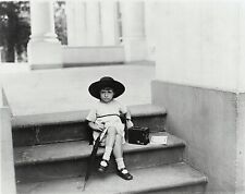 Black and White Photo On the  Steps Dressed Up  8x10 Reprint  A-9 picture
