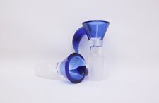 14mm Blue Colored Glass Horn Bowl Piece picture