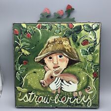 Nancy Thomas Rare 1998 Strawberry Pig Wall Plaque See all photos for condition picture