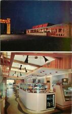 Columbus Ohio Emil's Steer Inn Night Neon 1950s Aladdin Studios Postcard 21-5115 picture