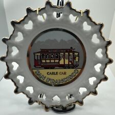 Vintage San Francisco Cable Car Mini Collectable Plate From SNCO Japan picture