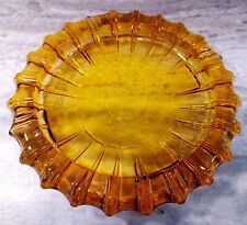 Large Vintage Amber Ashtray 9 3/4
