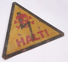 HALT  Road pointer German Sign Electric Danger WW2 wwII Germany Handmade picture